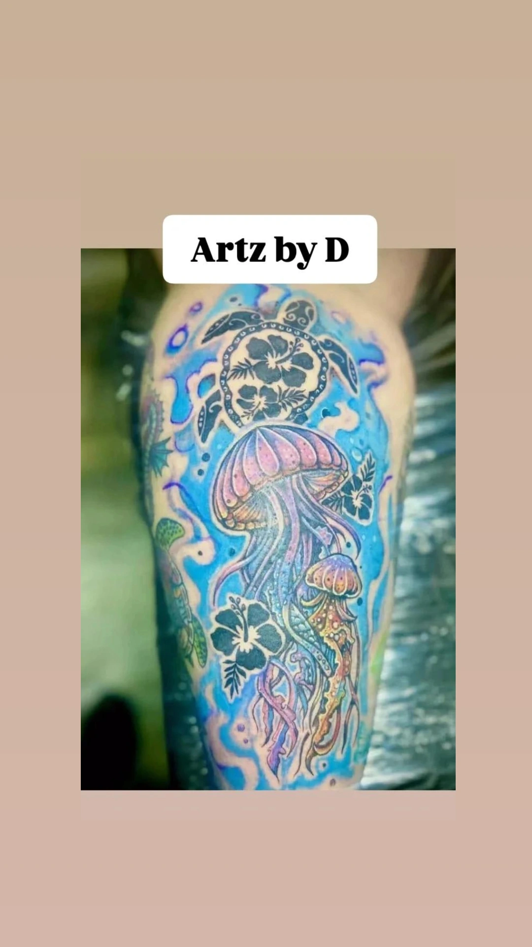 Tattoo artist carefully creating a custom black ink design